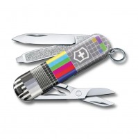 VICTORINOX CLASSIC SD PATTERNS OF THE WORLD LIMITED EDITION POCKET KNIFE: CLASSIC RETRO TV